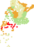 Coeficiente de Gini por municipios. 2013