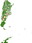 Población. Variación de población 1991 - 2001 por departamento